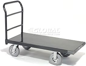 Global Industrial Platform Truck w/Steel Deck, 8" Pneumatic Casters, 48 x 24, 1200 Lb. Capacity
