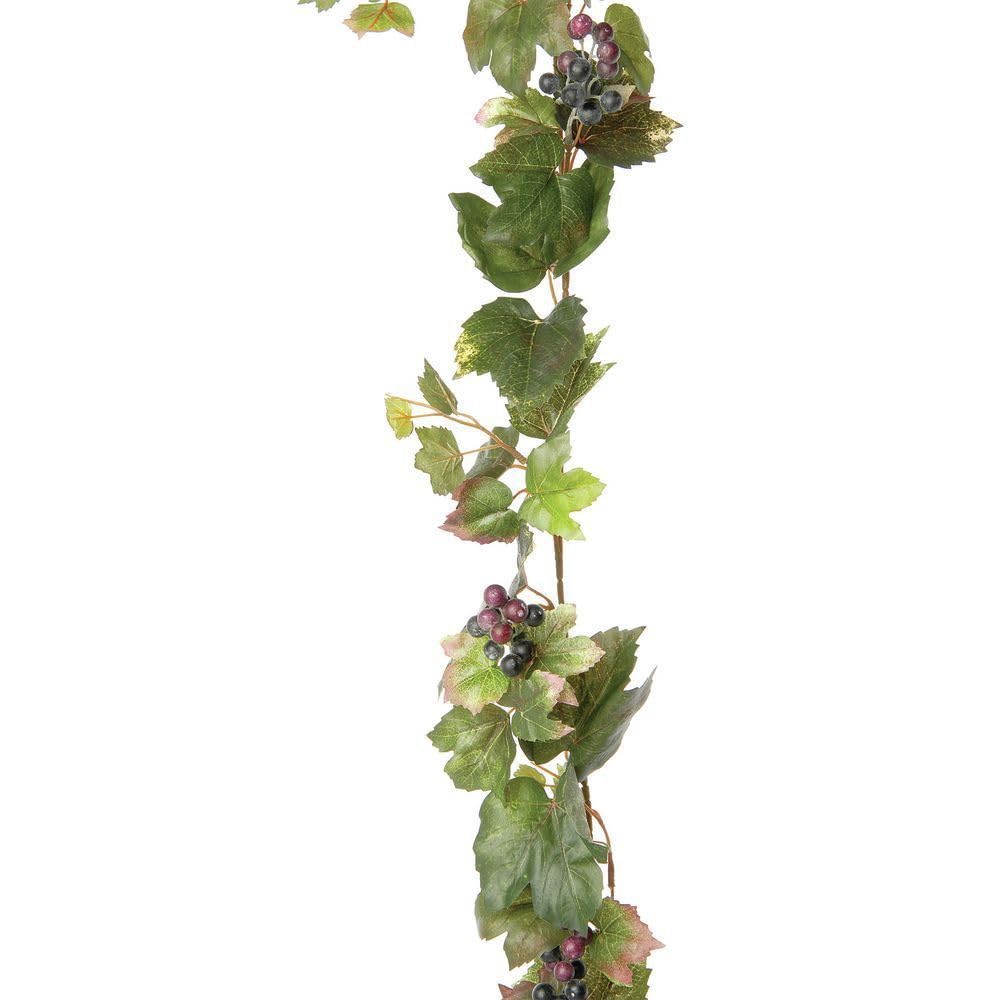 Grape Leaf Garland by Retail Resource – 6 feet, Plastic, Green, Model 14131664