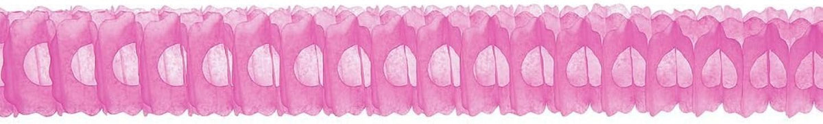 HUBERT Hot Pink Paper Arch Garland - 12'L