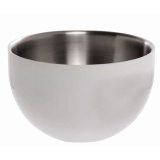Serving Bowl White Round Stainless Steel Double-Wall - 9 1/2 Dia x 5 1/4 H by HUBERT – Stainless Steel, White, Model 191538028076