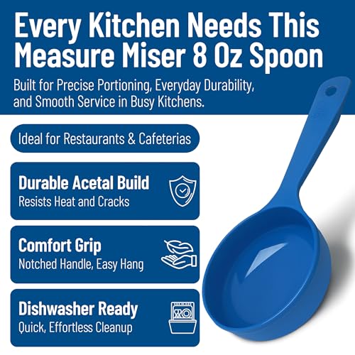 Carlisle FoodService Products 8 Ounces / Blue / Flat Cooking Spoons