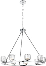 ELEGANT Lighting Cadence 36 inch Chandelier in Chrome