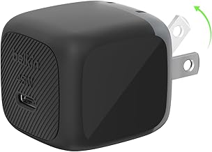 Belkin 45W Compact USB C Charger Block, Fast Charging for Travel | PD 3.1, PPS, Travel Charger, Chromebook, iPad, iPhone 17, Samsung Galaxy, Pixel, Nintendo Switch 2, Foldable Prongs