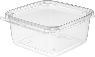 Inline Plastics 32 oz Tamper Resistant Clamshell Container with Flat Lid, TSSB32, 6' x 6" | 252/Case