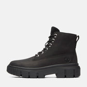 Women's Greyfield Leather Boot by Timberland – 8, nubuck, Black