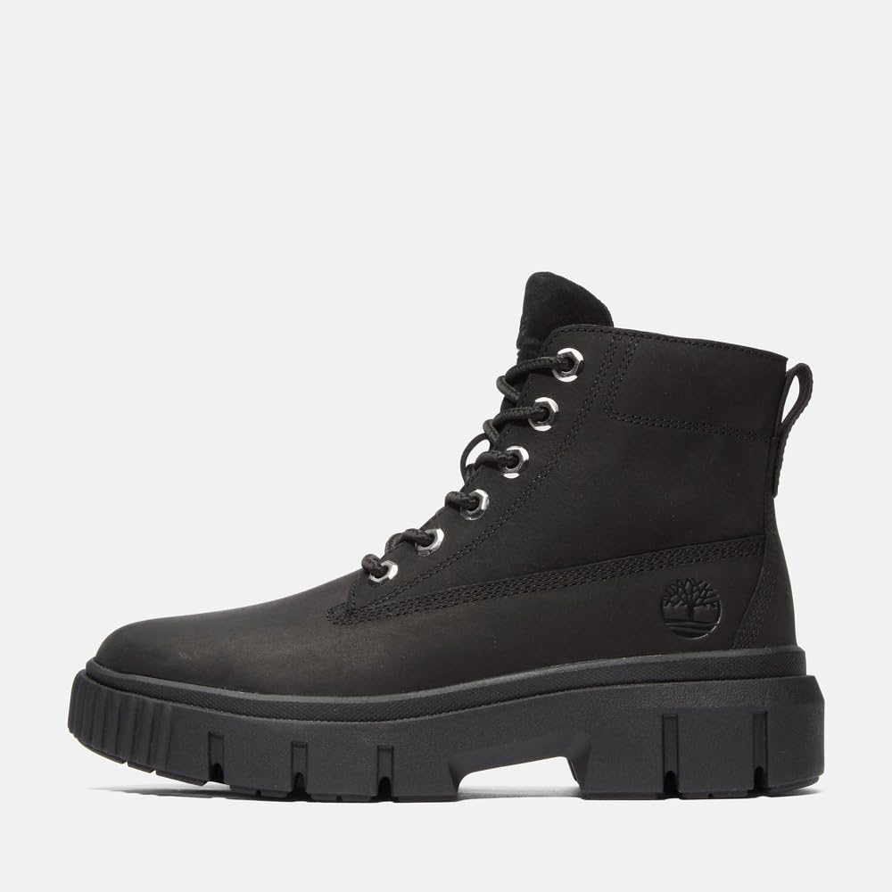 Women's Greyfield Leather Boot by Timberland – 8, nubuck, Black