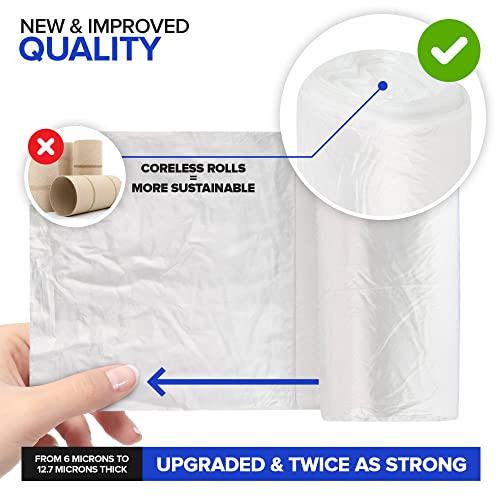 Stock Your Home 50 Count (Pack of 4) / 4 Gallon / Clear Trash Bags