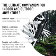 Victorinox Black / SwissChamp / 3.6" Folding Knives