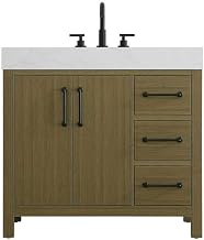 Elegant Kitchen and Bath 36" Single Bathroom Vanity in Chestnut Brown