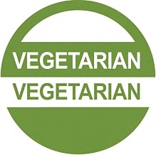 HUBERT Food Advisory Labels White Imprint "Vegetarian" - 1"Dia. 1000 Per Roll