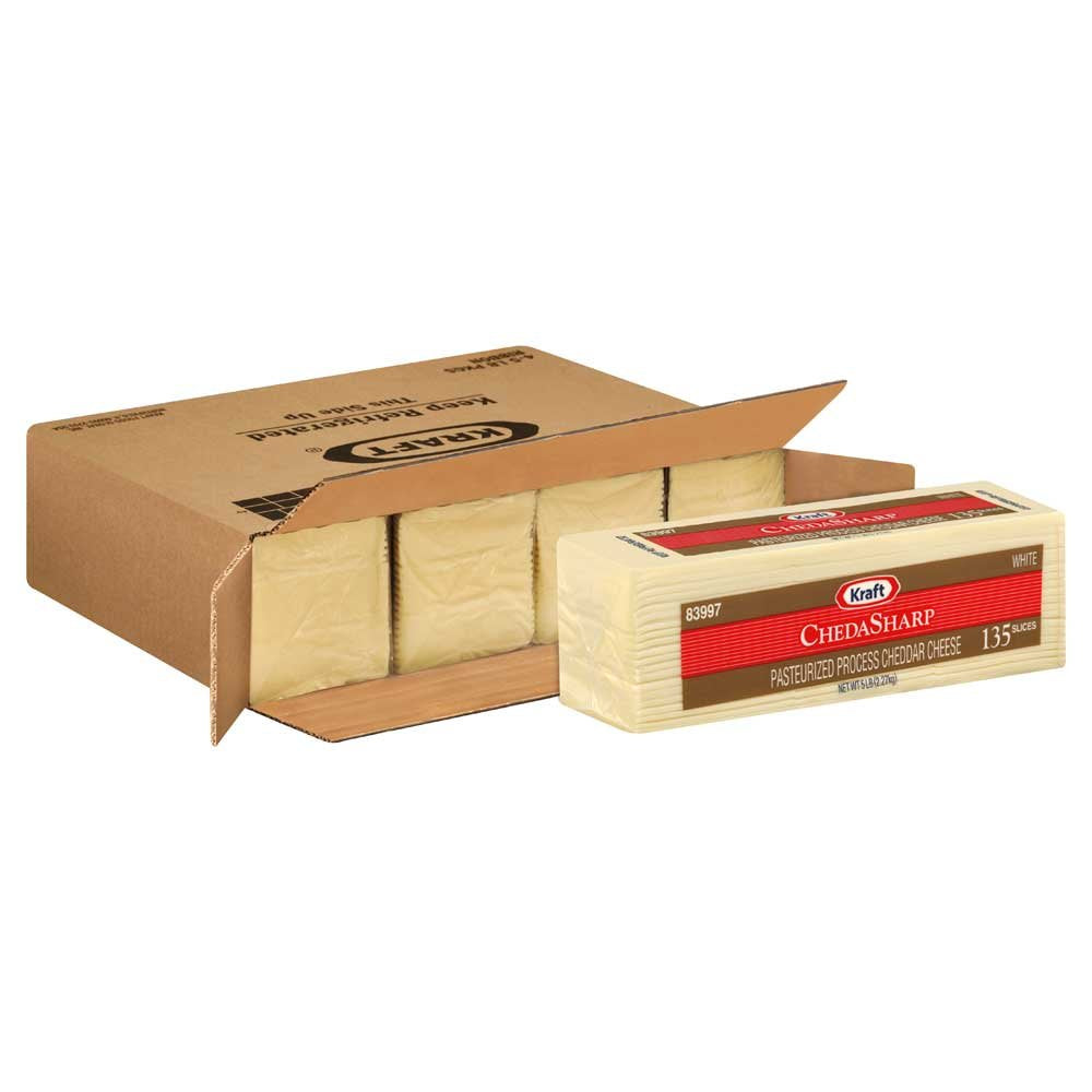Chedasharp Sliced White Cheese by Kraft – Pack of 4
