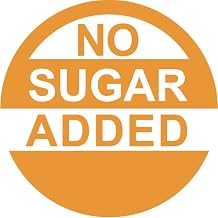 HUBERT Food Advisory Labels White Imprint "No Sugar Added" - 1"Dia, 1000 Per Roll