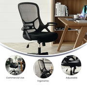 Flash Furniture Black / Set of 1 / Contemporary Home Office Desk Chairs