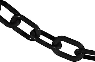 Mr. Chain Plastic Barrier Chain, Black, 25 ft Length (51003-25)