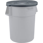 Global Industrial Gray / 27.5" Diameter x 2.5"H / Utilitarian Trash Can Lids