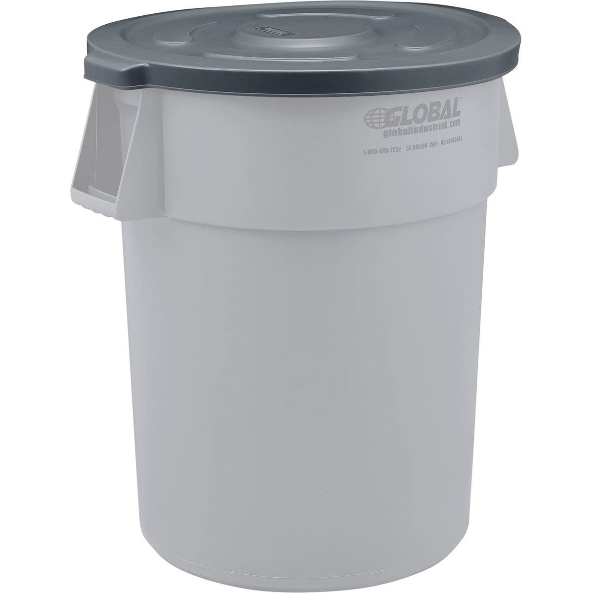 Global Industrial Gray / 27.5" Diameter x 2.5"H / Utilitarian Trash Can Lids