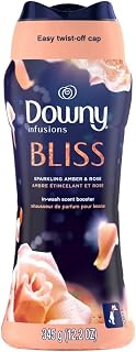 Downy Infusions In-Wash Laundry Scent Booster Beads, BLISS, Sparkling Amber and Rose, 12.2 oz