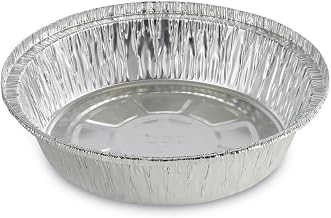 Boardwalk BWKROUND7 7 in. x 1.46 in. 24 oz. Round Aluminum to-Go Containers - Silver (500/Carton)