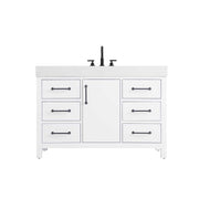 Nathan Bathroom Vanity White by Lighting Design – Wood, White, Model VF60648WH