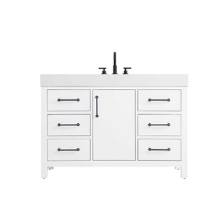 Nathan Bathroom Vanity White by Lighting Design – Wood, White, Model VF60648WH