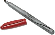 AbilityOne Permanent Marker - Fine Point - 12 Pack, Red Ink 7520-01-511-4324: Dozen, 12 Item(s)