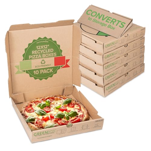 Stock Your Home 10X10" / Green / Classic Pizza Boxes