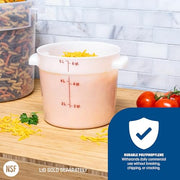 Carlisle FoodService Products 6 Quart (Pack of 1) / 1 / White Containers