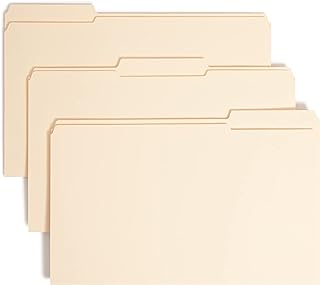 SMEAD Fastener File Folder, 1 Fastener, Reinforced 1/3-Cut Tab, Legal Size, Manila, 50 per Box (19534)
