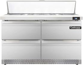 DL48-12-FB-D Designer Line Sandwich Unit, 48" W, With 12 Pan Top Openings, Front Breathing & Four Drawers