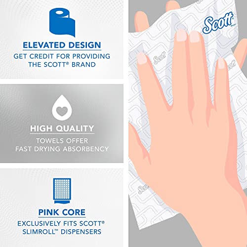 Scott Professional Pink Core / 580 Feet (Pack of 6) / White Paper Towels