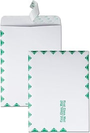 Quality Park 9 x 12 Catalog Mailing Envelopes, First Class Border, Redi-Strip Self Seal Envelope Closure, 28 lb White Wove Paper, (QUA44534) (Pack of 500)