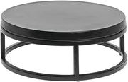 HUBERT Black Display Riser with Black Top - 11 1/5" Dia x 3 1/5" H