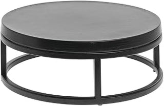 HUBERT Black Display Riser with Black Top - 11 1/5" Dia x 3 1/5" H