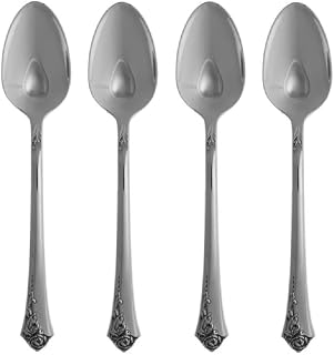 Oneida Damask Rose 18/8 Stainless Steel Teaspoon (Set of Four)