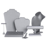 Necklace Display Easel Steel Gray Leatherette 8 5/8" H by Retail Resource – Model 075-6704R-SG