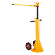 100,000 Lb. Static Capacity Standard Duty Trailer Stabilizing Jack Stand by Global Industrial – 27"L x 17.25"W x 38.75"H, Steel, Yellow, Model TJ50