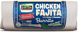 Green Chile Food Chicken Fajita Burrito with Salsa and Cheddar, 7 Ounce -- 12 per case.