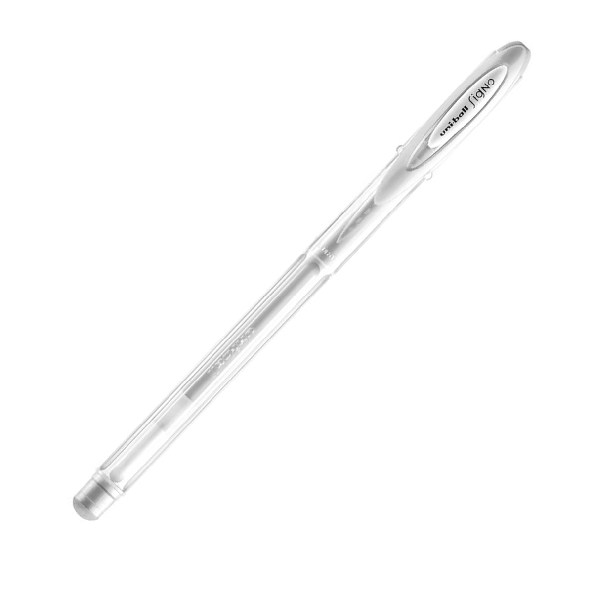 Signo Angelic Gel Ink Pen 0.7 mm by Uni-Ball – 3 Count (Pack of 1), Stainless Steel Tungsten Carbide, white, Model um-120ac