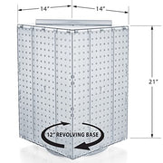 Azar Displays Pegboard only / Clear / 14x14x20 inches Display Racks
