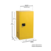 Justrite Red / 20 Gallon / Manual-Close Safety Storage Cabinets