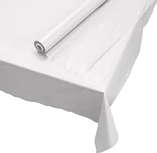 Hoffmaster Paper Tablecover Roll | Thick and Durable, Disposable, Bright White Cover, Roll Design is Quick and Easy to Us...