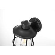 Huxley One Light Outdoor Wall Sconce Black by Lighting Design – 8", Iron, Black, Model OD808W12BK