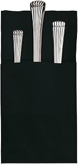 Hoffmaster 020166 Quickset Fold 603-QSD13 Dinner Napkin, Coin Embossed, 2 Ply 17" x 17", Black (Pack of 800)