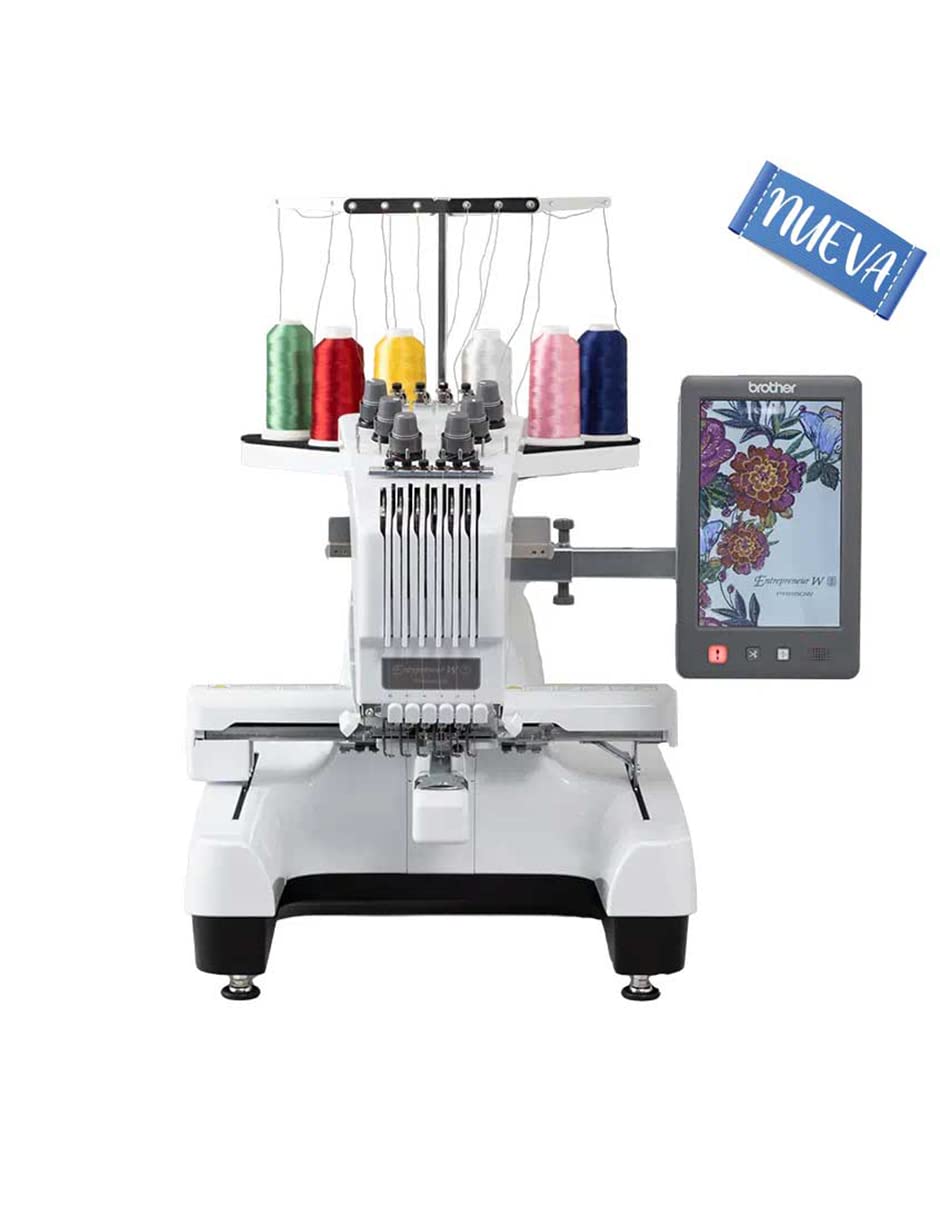 Entrepreneur PR680W 6 Needle Multi Embroidery Machine by Brother – Plastic Stainless Steel, White, Model SAPR6BOOK