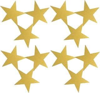 48pcs Golden Star Paper Cutouts for Classroom Wall and Bulletin Board
