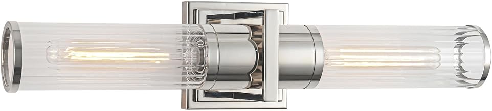 Polished Nickel Two-Light Bathroom Vanity from the Positano Collection by Artcraft