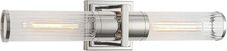 Polished Nickel Two-Light Bathroom Vanity from the Positano Collection by Artcraft
