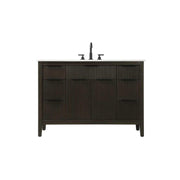 48" Single Bathroom Vanity in Chocolate Oak by Elegant Kitchen and Bath – unspecified, Aluminum, Chocolate, Model VF29848CO