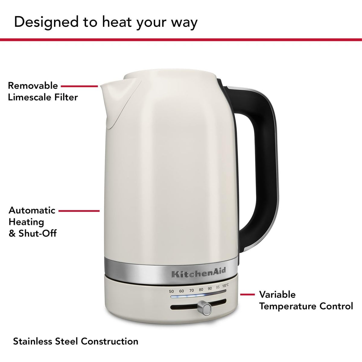 KitchenAid Porcelain White / 1.7 Liters / 1 Electric Kettles