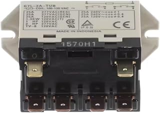 Fits Maxx Cold Coil 100-120VAC ~ 1570H1 Relay, Power, 120 Volt Coil, 25 Amp, DPST